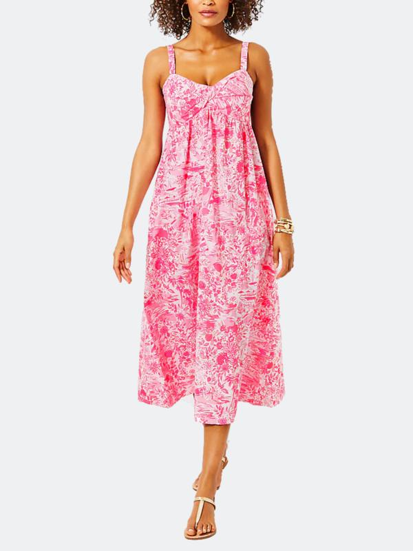 Lilly Pulitzer Azora Pink Floral Empire Waist Sundress | Size 6