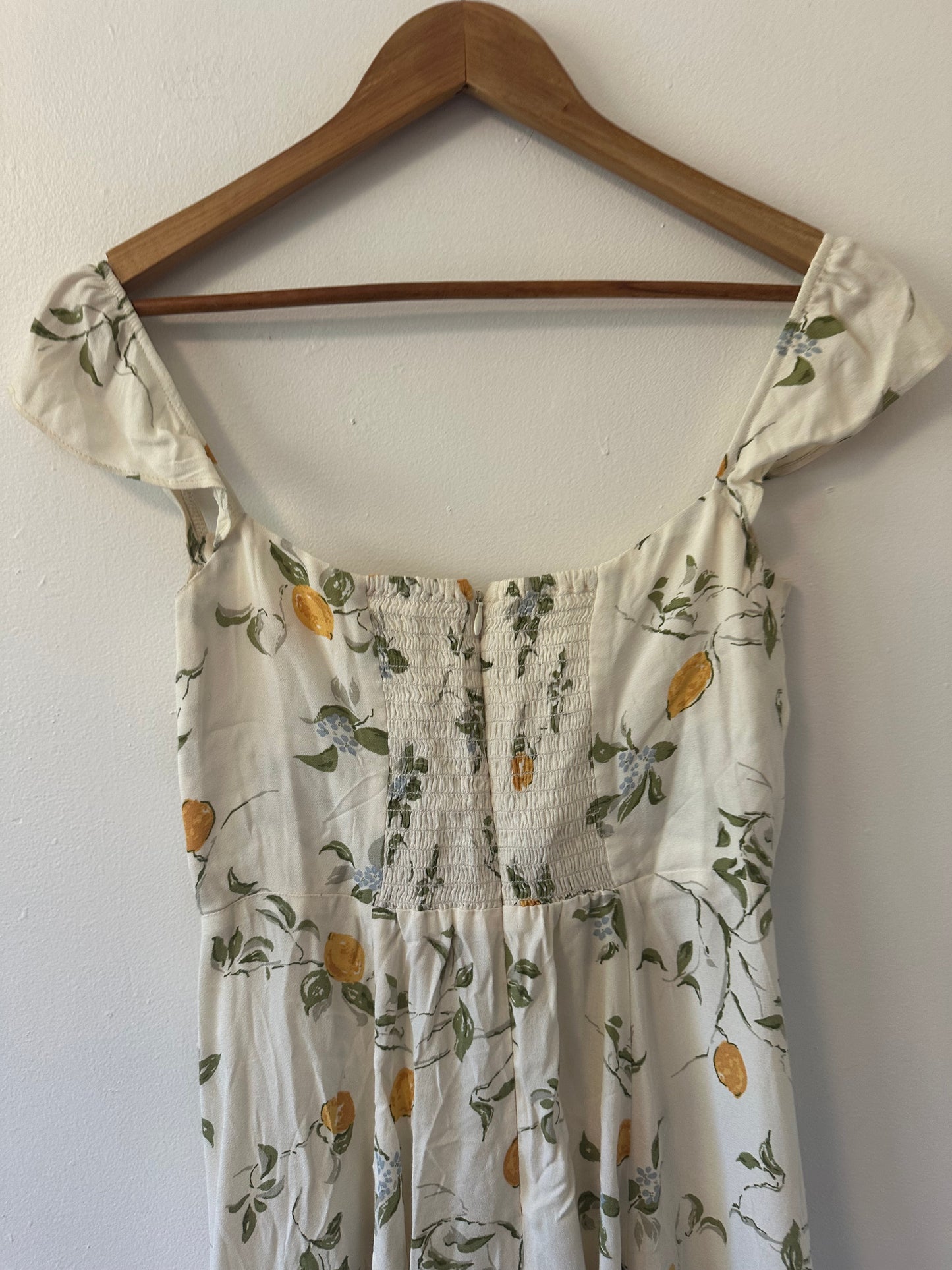 Reformation Tanis Mini Dress in Citron | Size 4