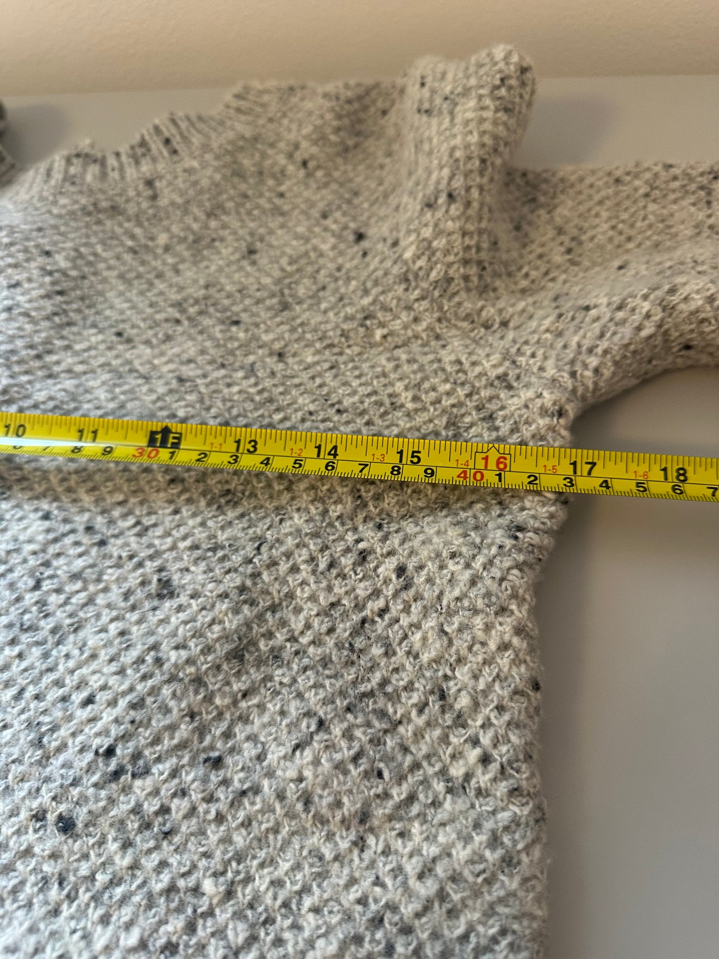 Madewell Gray Knit Long Sleeve Button Back Sweater Dress | Size Small