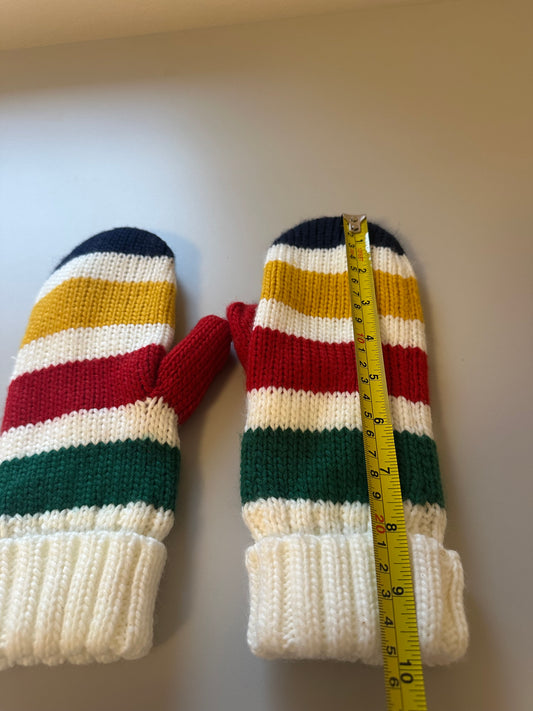 New Colorful Striped Women’s Fleece Lined Knit Mittens