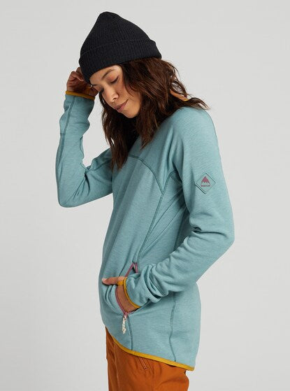 NWT Burton Minturn Crewneck Fleece Long Sleeve Shirt in Trellis Heather | Size Medium