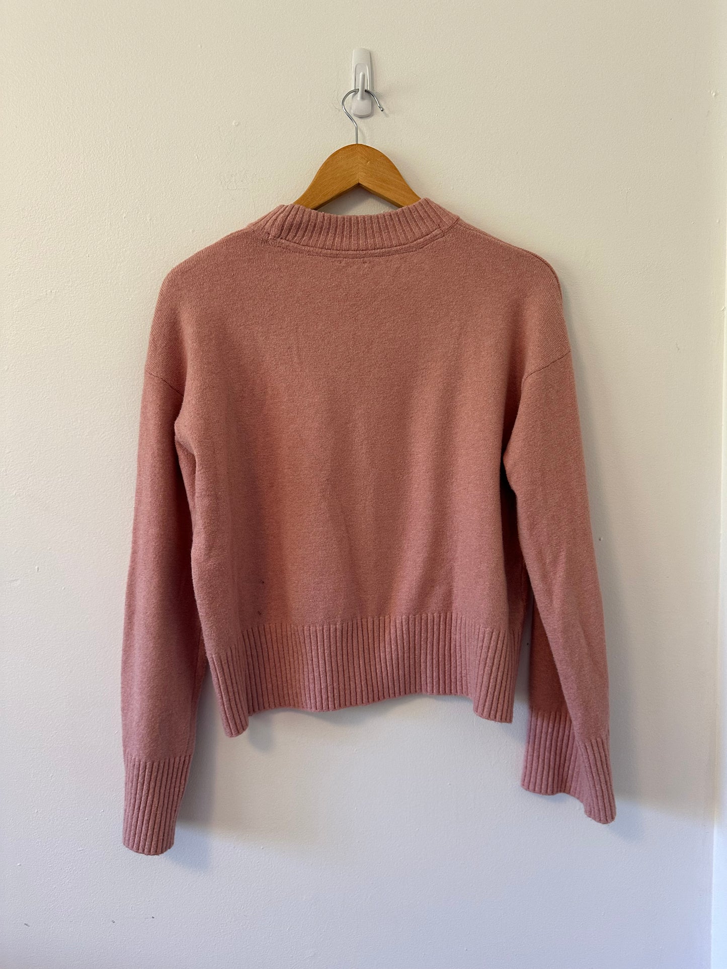 Faherty Jackson Crewneck Sweater in Rose Ash | Size XS