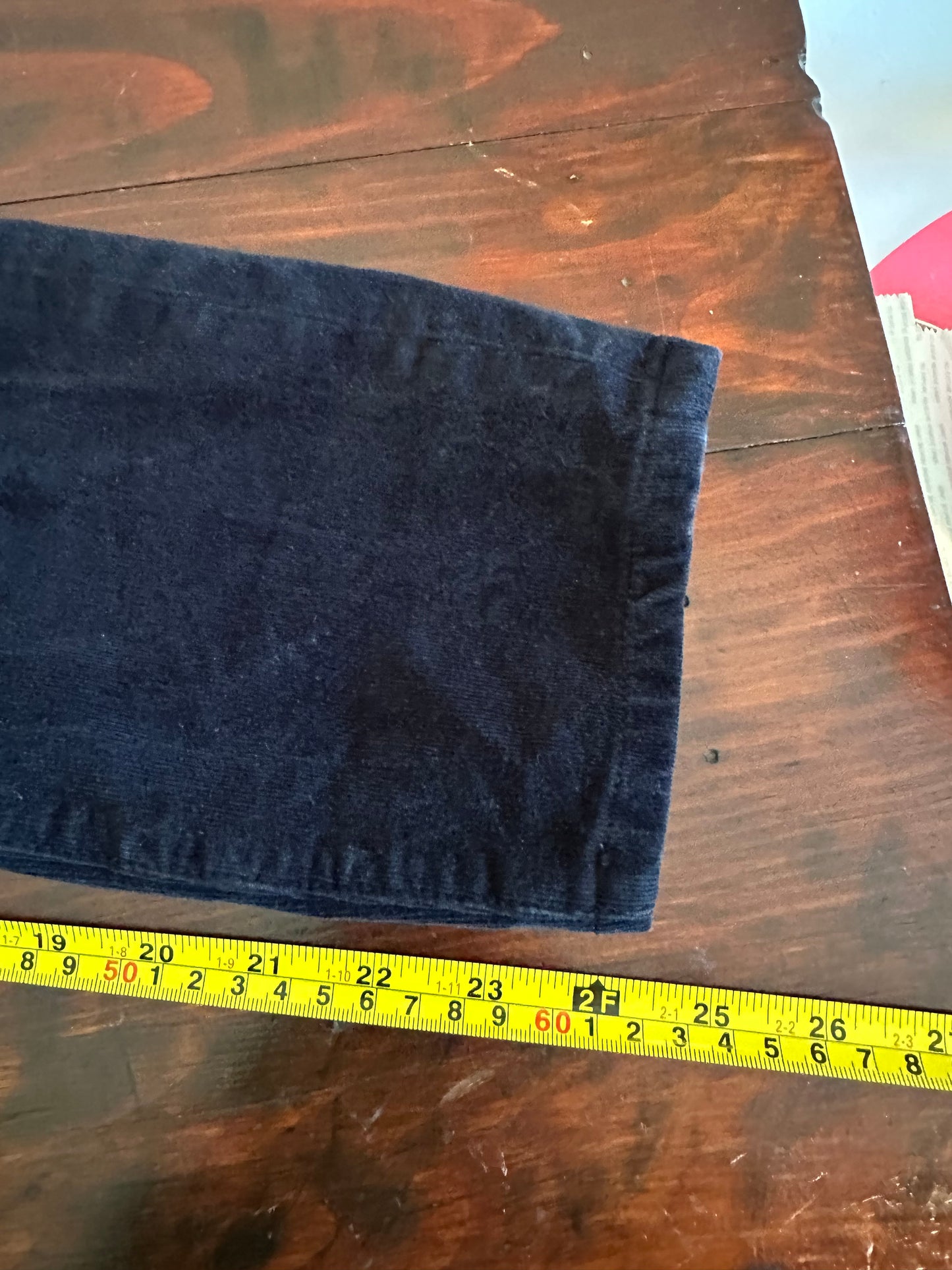 Pilcro Skinny Stretch Corduroy Jeans in Deep Navy Blue - Size 31