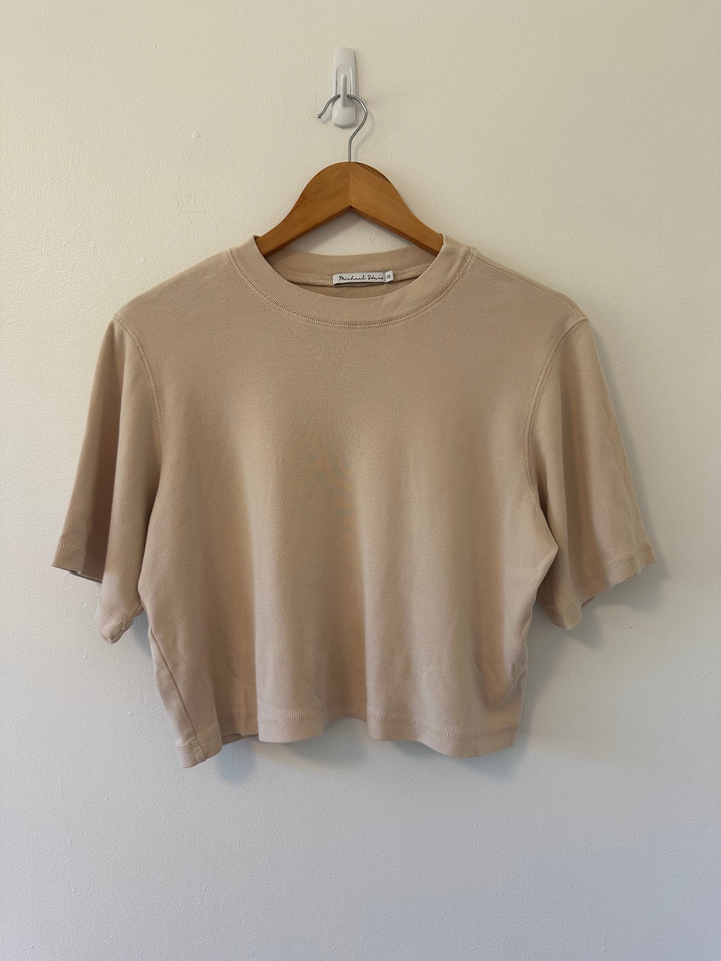 Michael Stars Neutral Beige Women's Cropped Top - One Size
