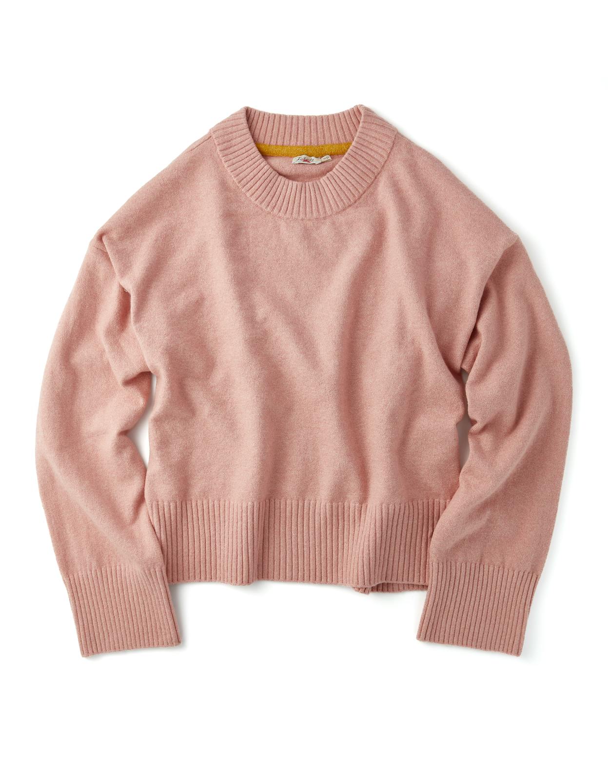Faherty Jackson Crewneck Sweater in Rose Ash | Size XS