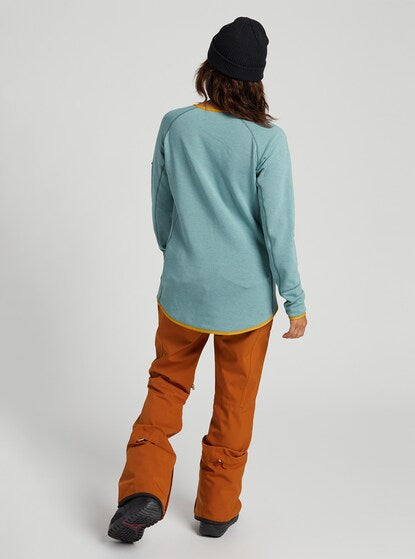 NWT Burton Minturn Crewneck Fleece Long Sleeve Shirt in Trellis Heather | Size Medium