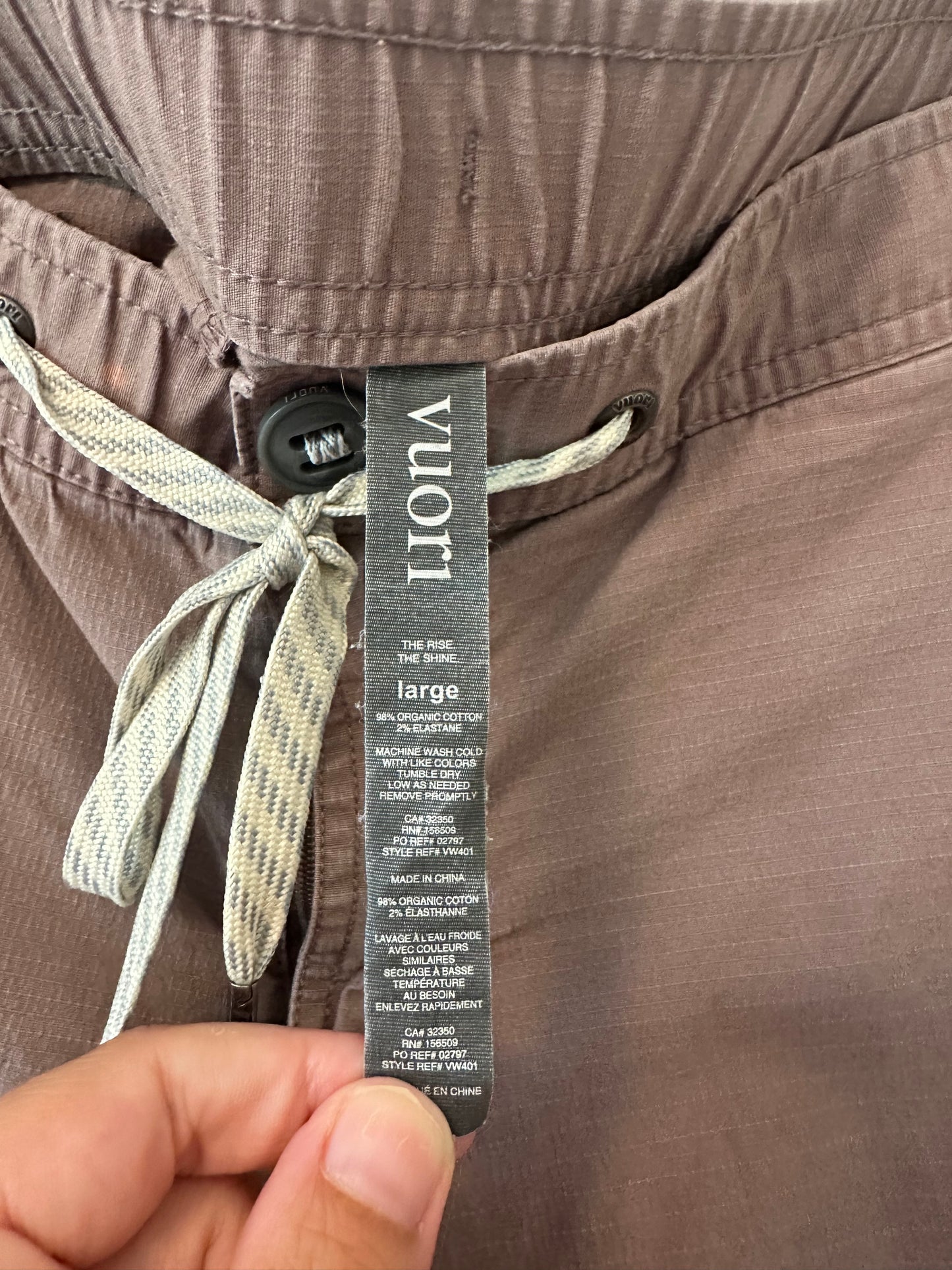 Vuori Ripstop Pants in Mauve - Size Large