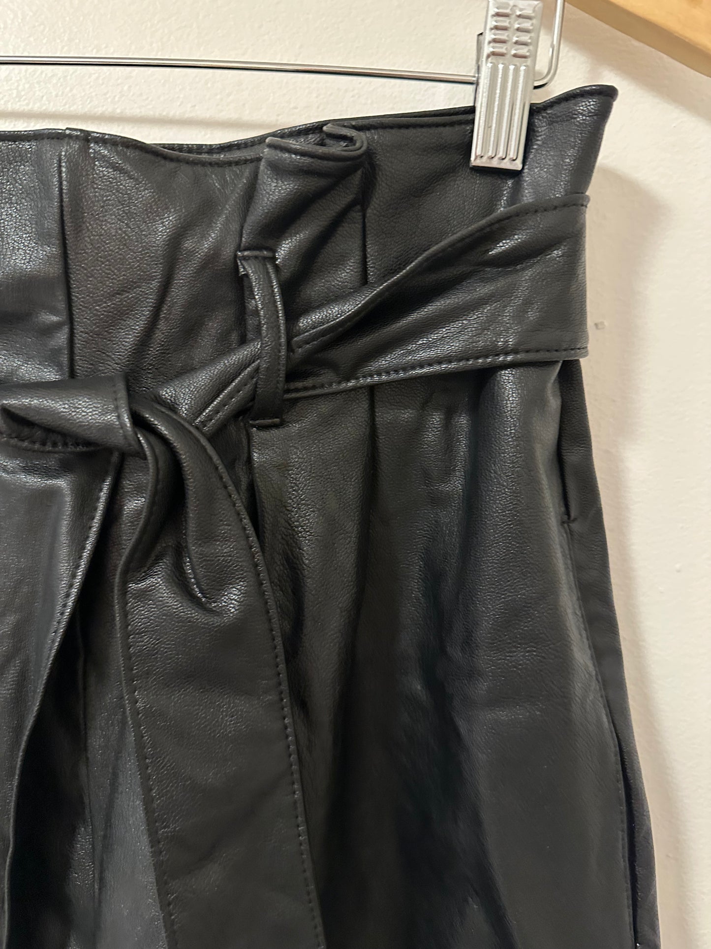 NWT Commando Tie Waist Shorts in Faux Leather Size Small