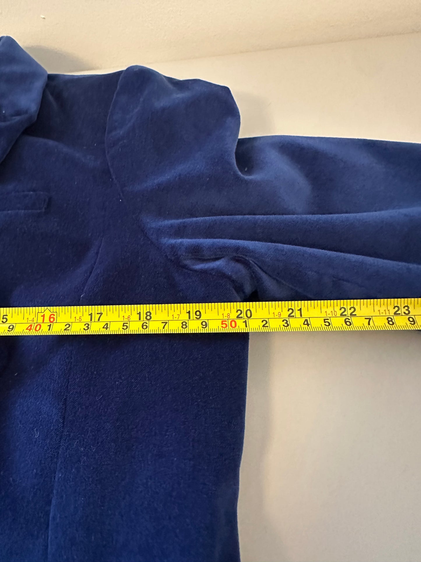 Talbots Modern Velveteen Midnight Blue Velvet Blazer | Size 16