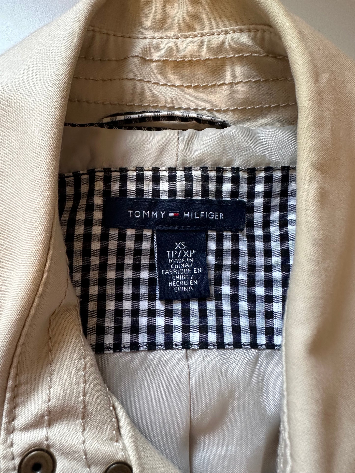 Tommy Hilfiger Classic Beige Trench Coat | Size XS