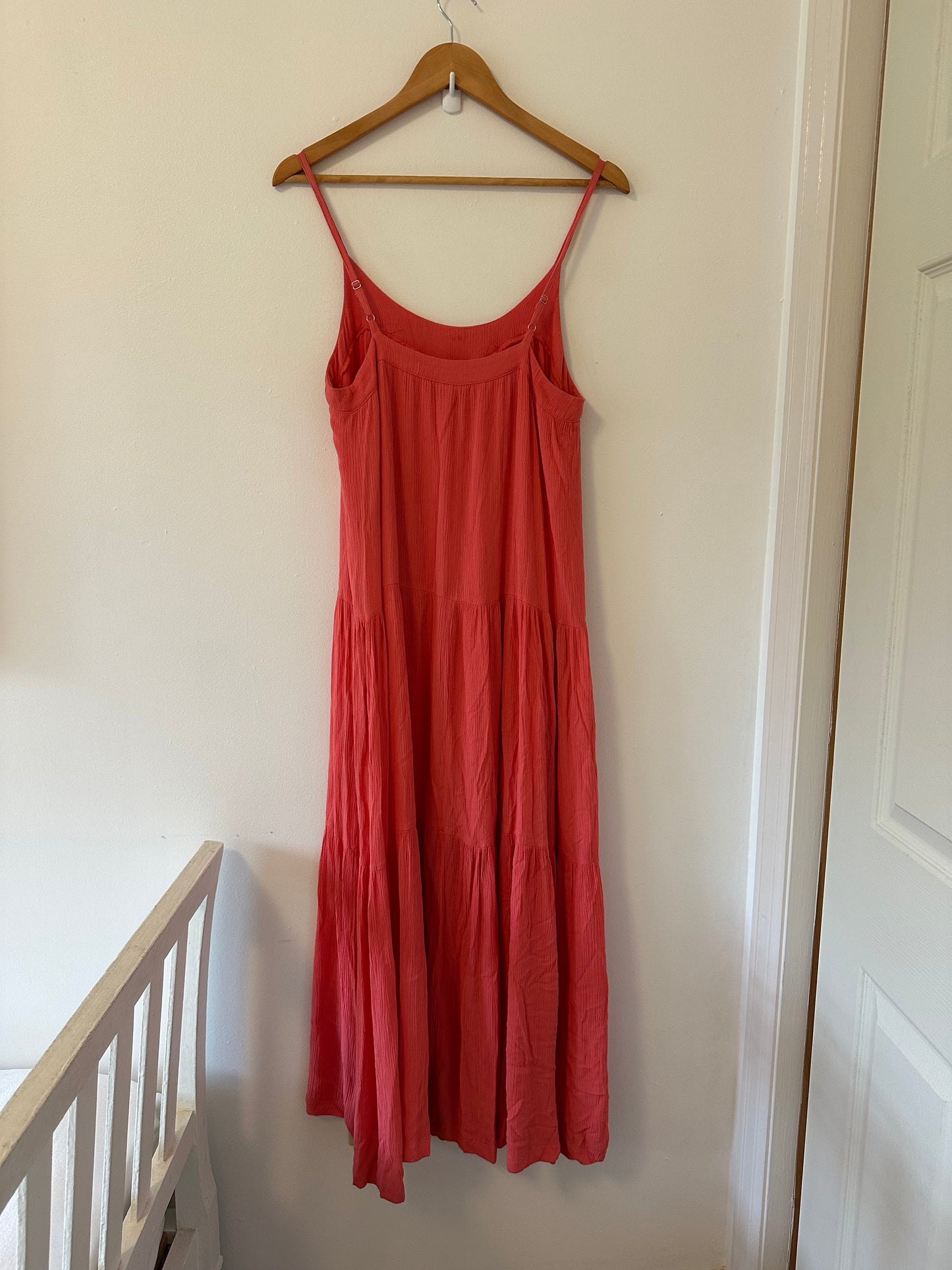 Z Supply Leila Coral Tiered Ruffle Maxi Dress - Size Small
