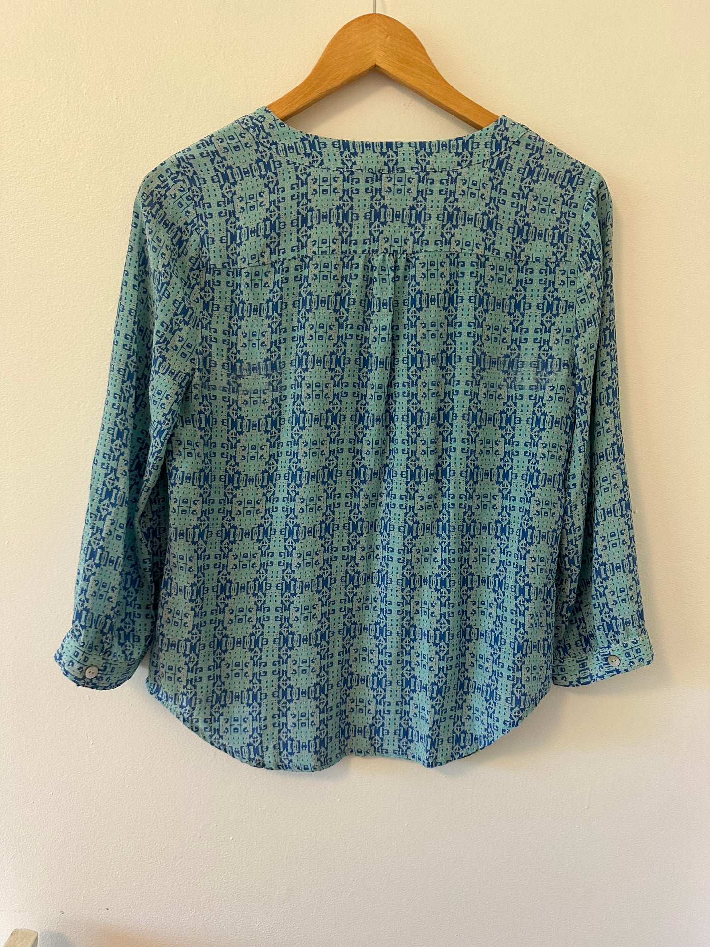 Ellie Kai Blue Patterned Women's Top - Size 4