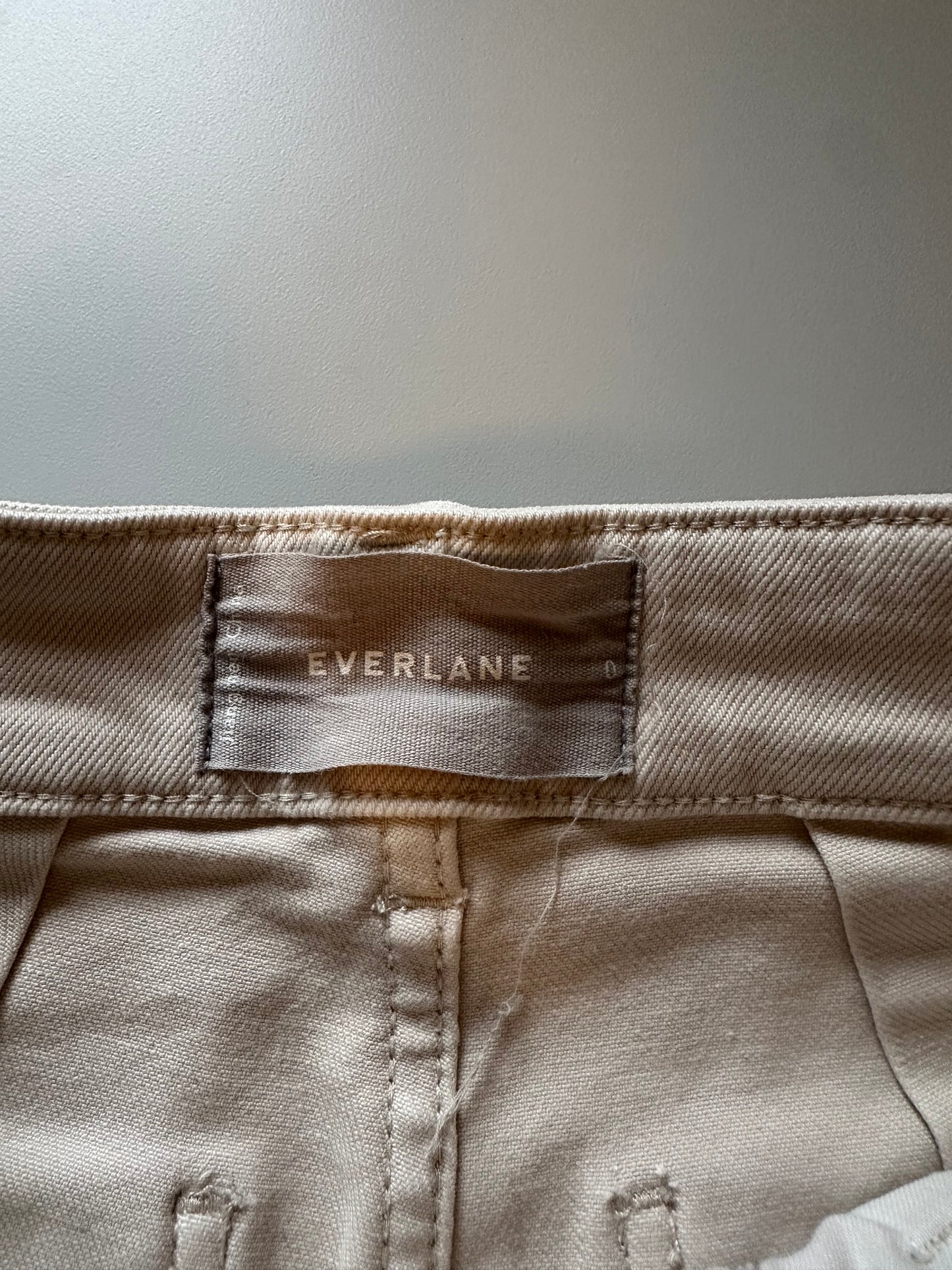 Everlane - The Utility Straight Leg Crop Patch Pocket Pants in Bone | Size 0