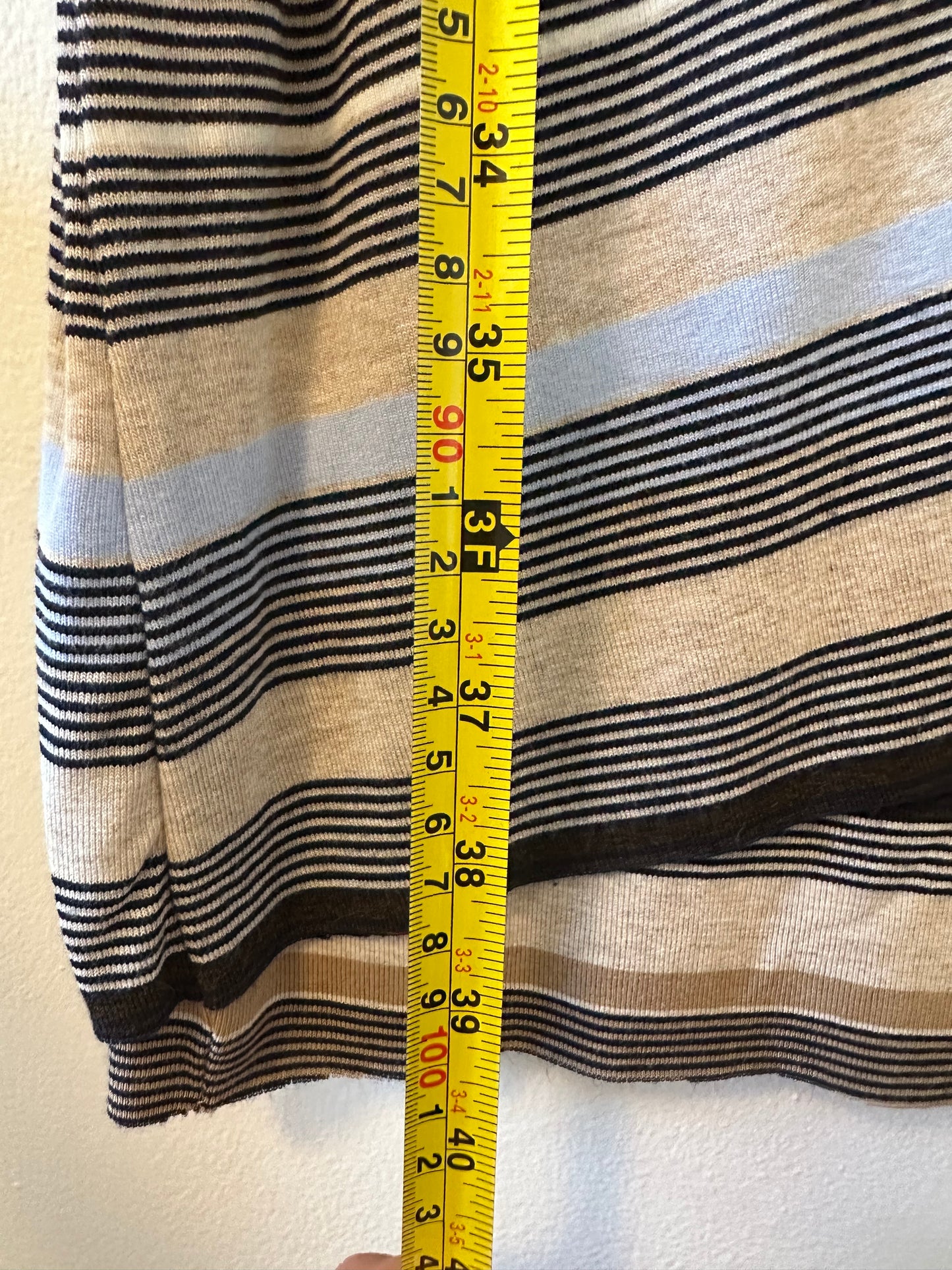 Bailey 44 Striped Gray and Black Body Con Dress Size Small