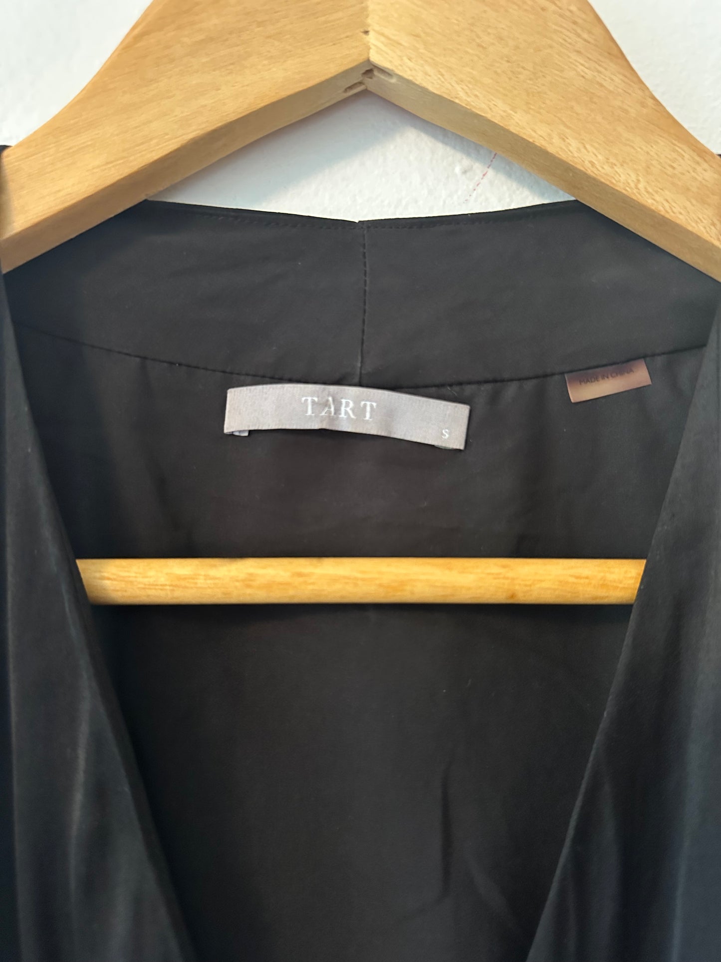 Tart Black Draped Wrap Tank Top | Size Small