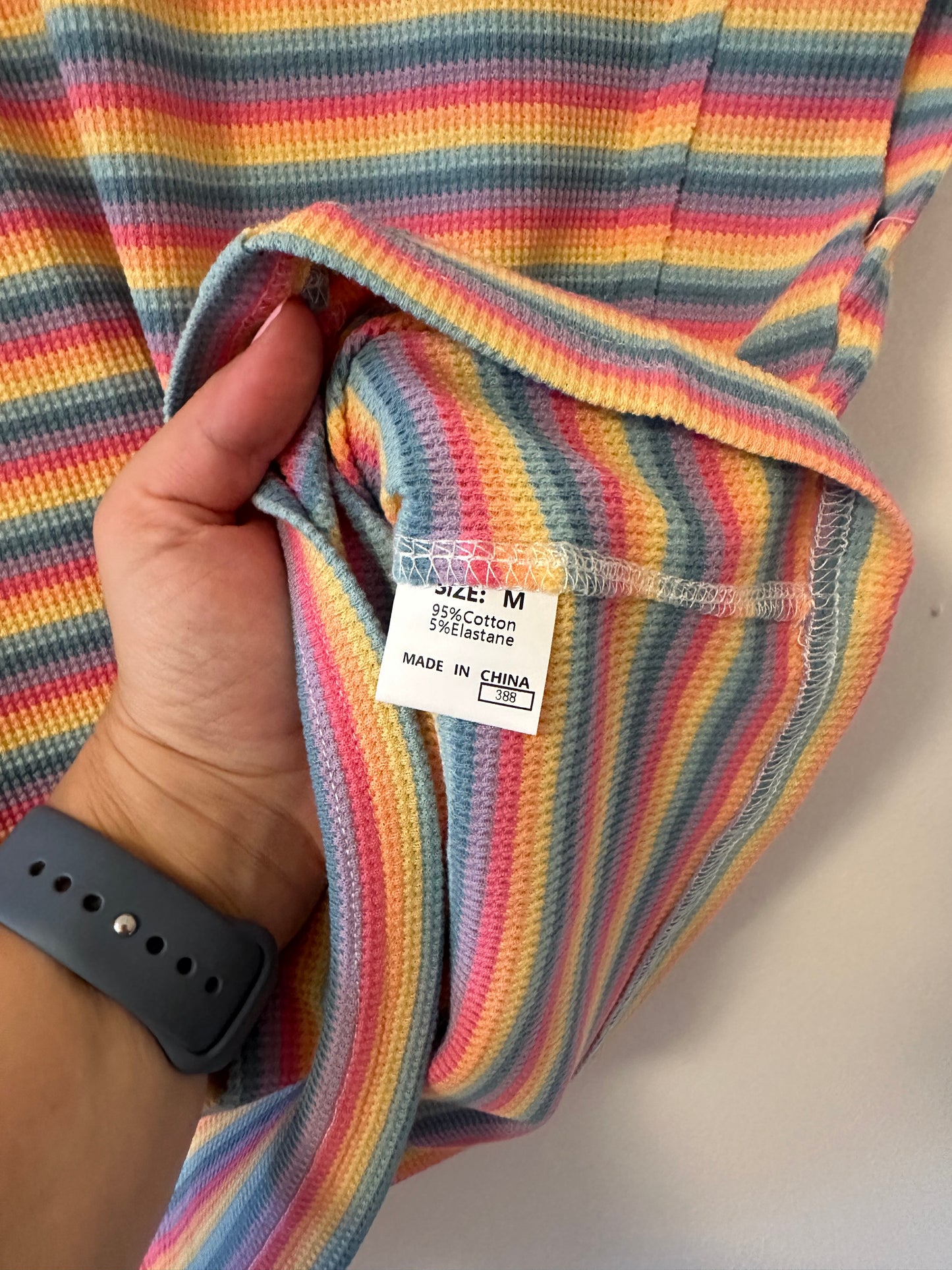 Adeline Clothing Colorful Striped Women's Top - Size Medium