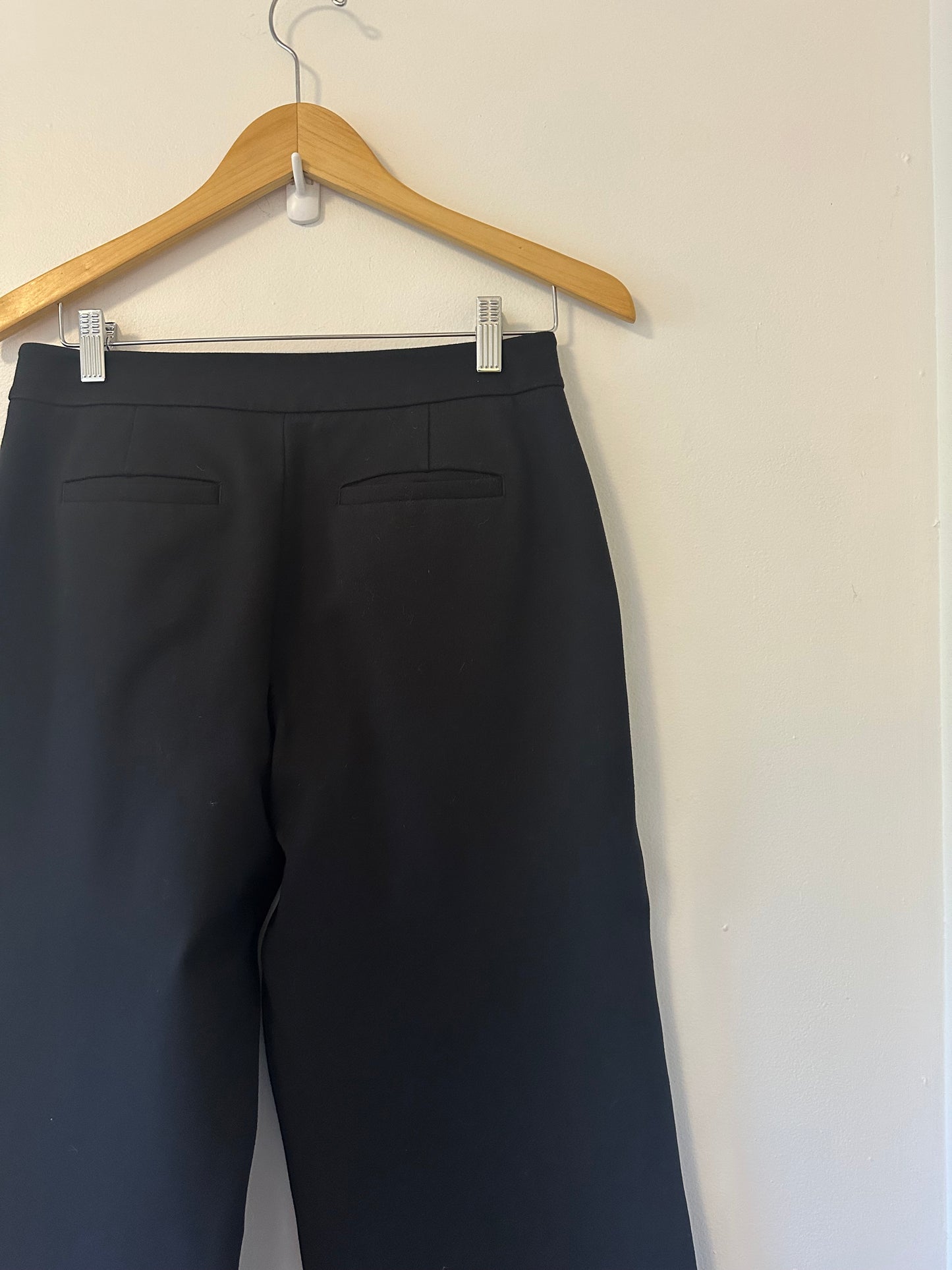 Boden Wide-Leg Ponte Pants in Black | Size 8P