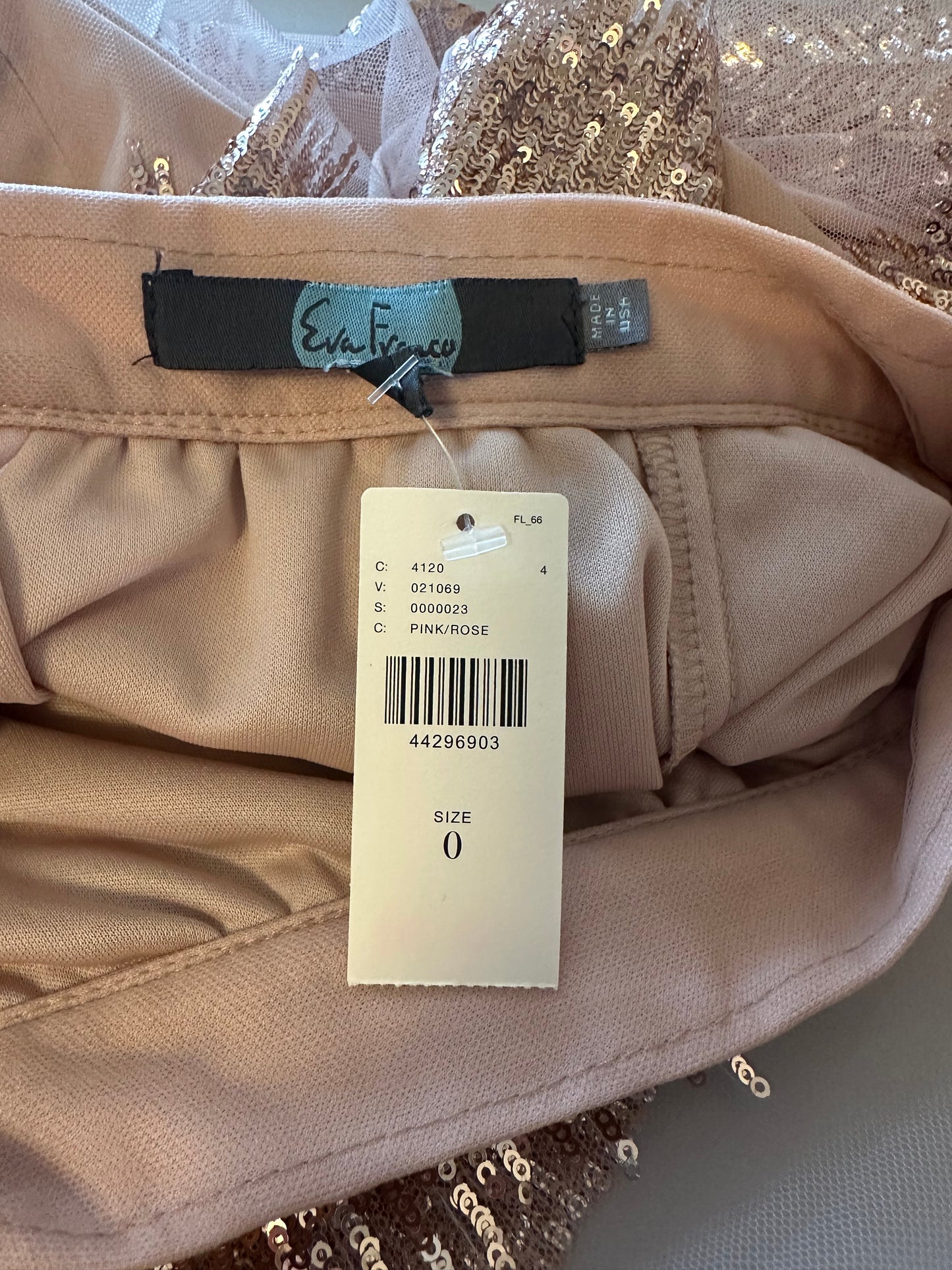 NWT Anthropologie Eva Franco Revelry Maxi Skirt in Blush Rose Sequin Tulle