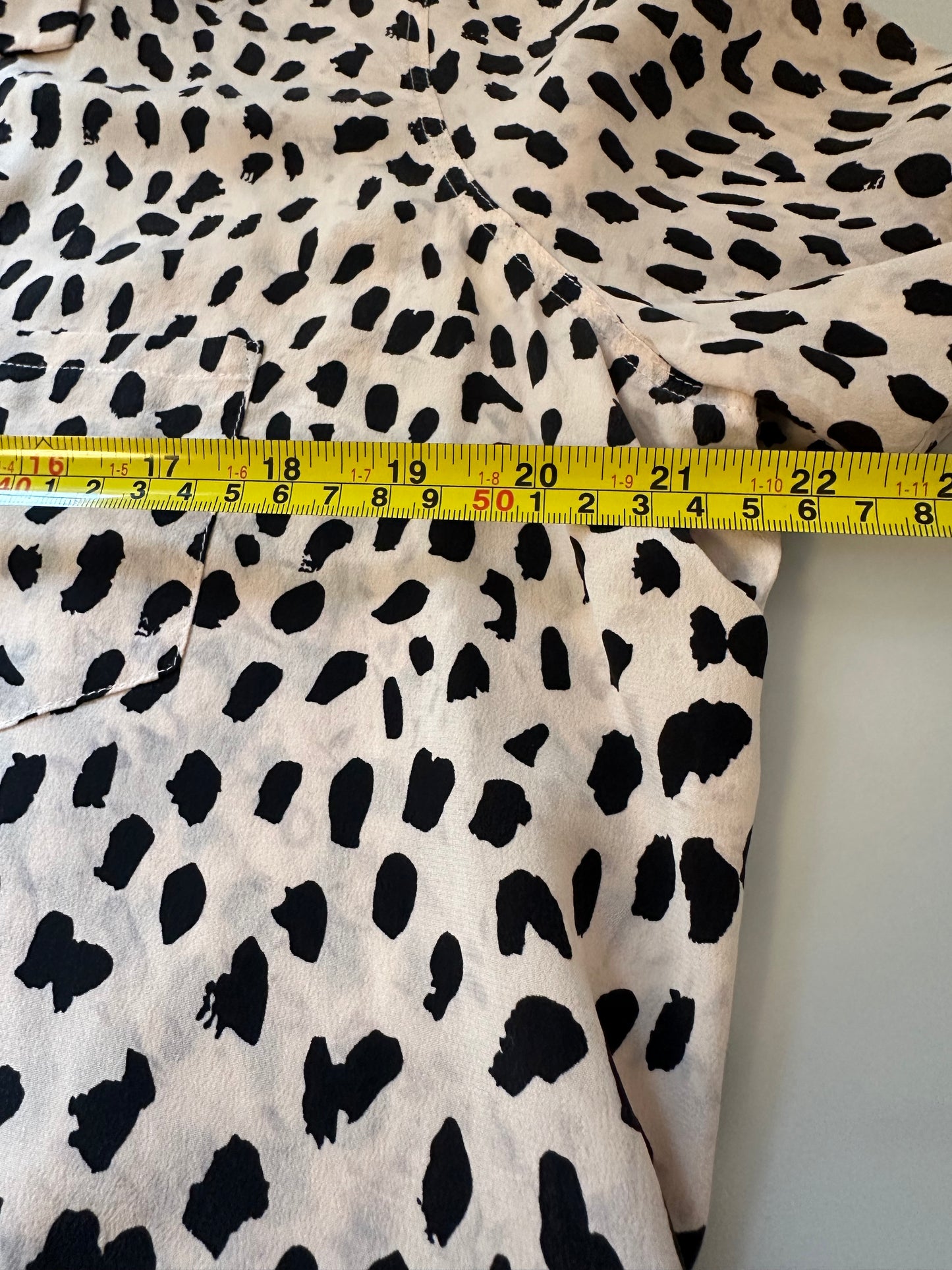 Rails Rebel Leopard Print Silk Button Down Top | Size Large