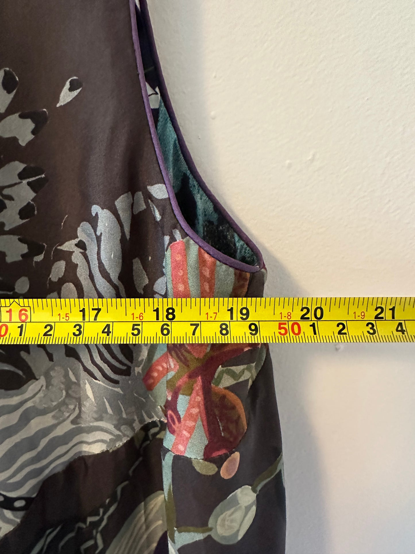 Johnny Was Multicolor Floral Silk Owl Gale Kimono Long Cardigan | Size Medium