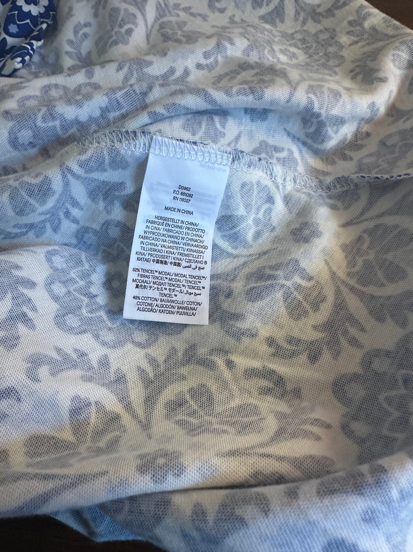 Boden Blue and White Floral Button Down Shirt Dress - Size 10