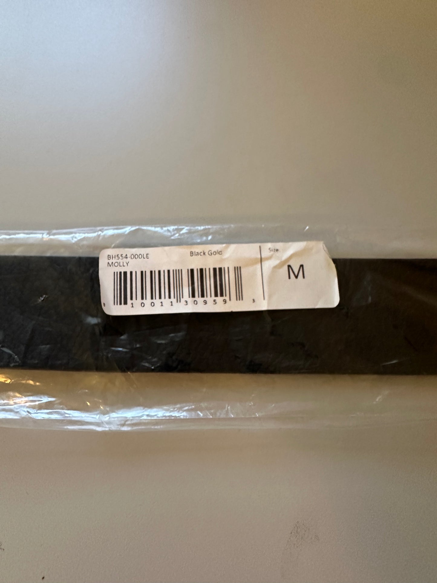 NWT B-Low the Belt Molly Black Belt with Gold Circle Buckle | Size Medium