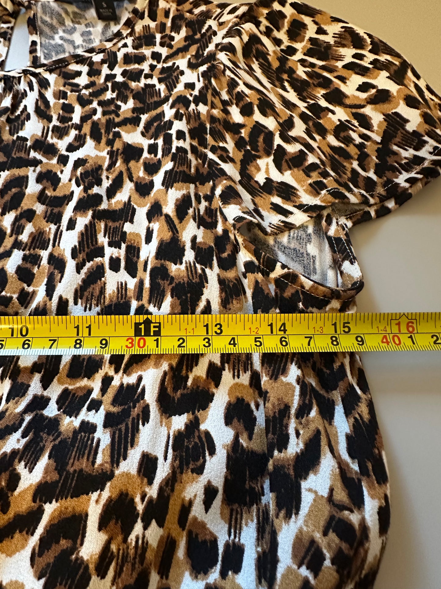 Banana Republic - Leopard Animal Print Maxi Dress with Tie Back | Size Small