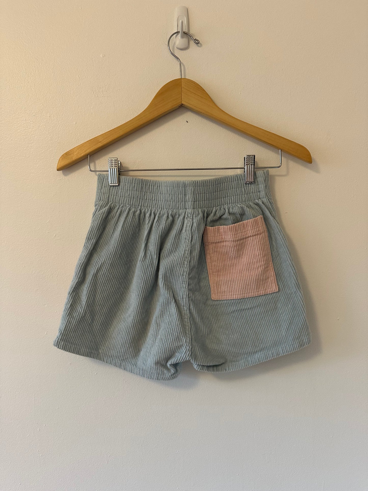 Hammies Pastel Pink and Baby Blue High Rise Corduroy Shorts | Size 26