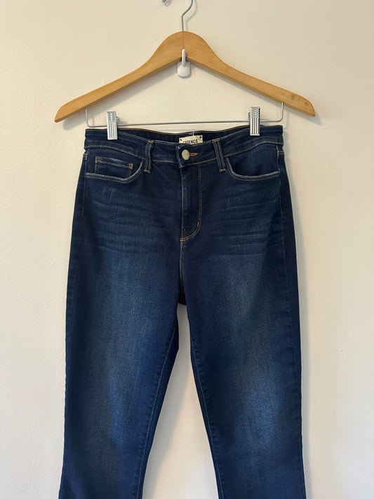 L'AGENCE Dark Blue Ankle Jeans With Stretch | Size 28