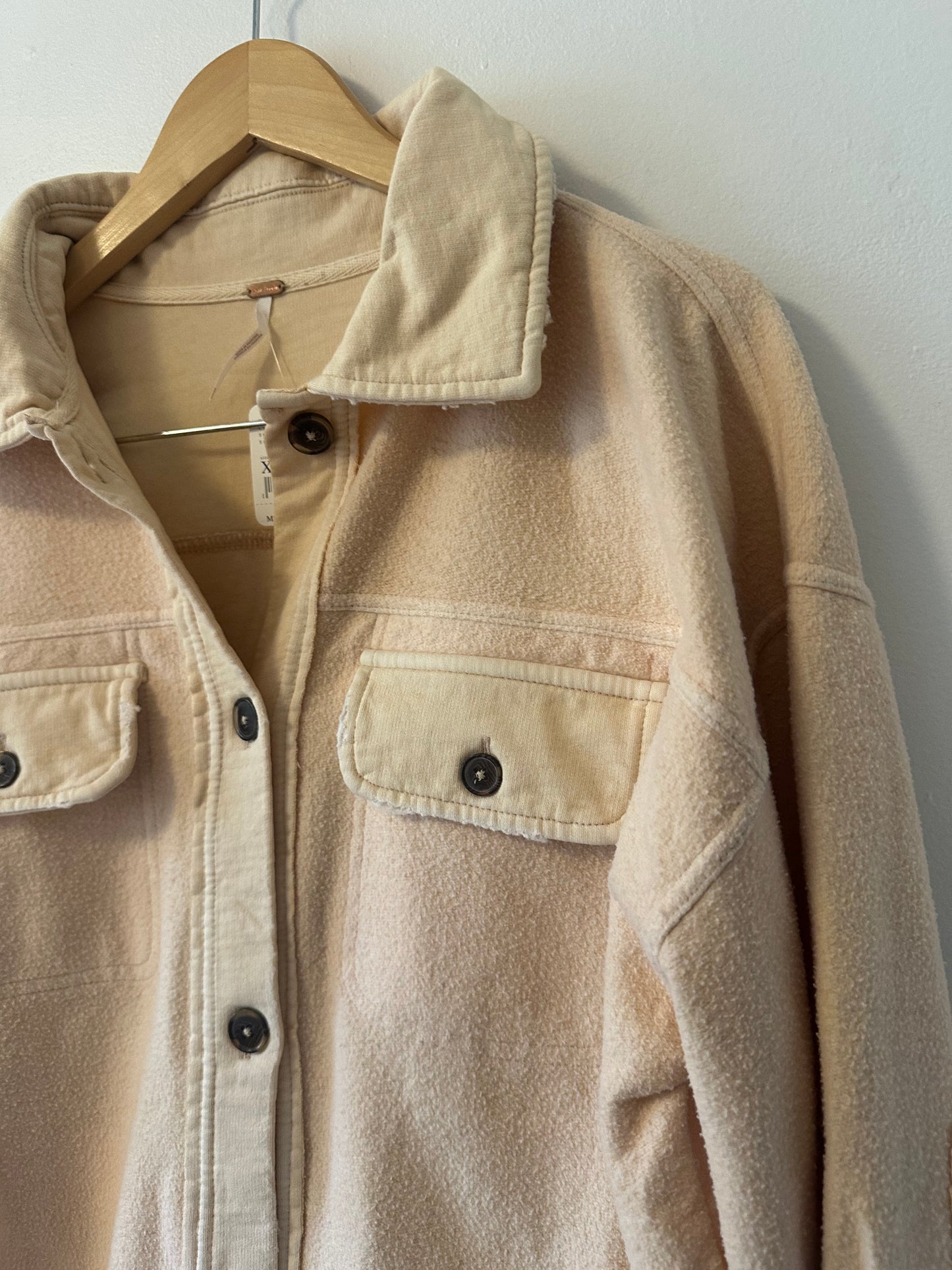 New Free People Ruby Fleece Shirt Jacket Shacket | Size XS