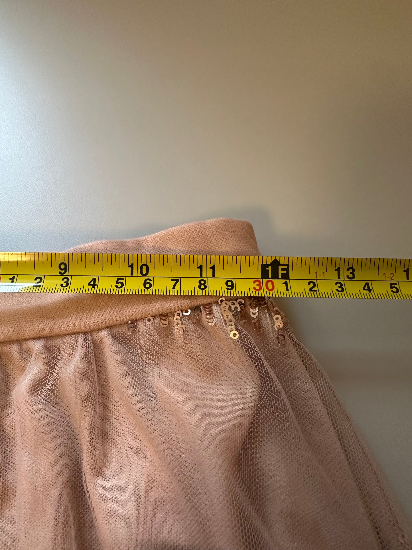 NWT Anthropologie Eva Franco Revelry Maxi Skirt in Blush Rose Sequin Tulle