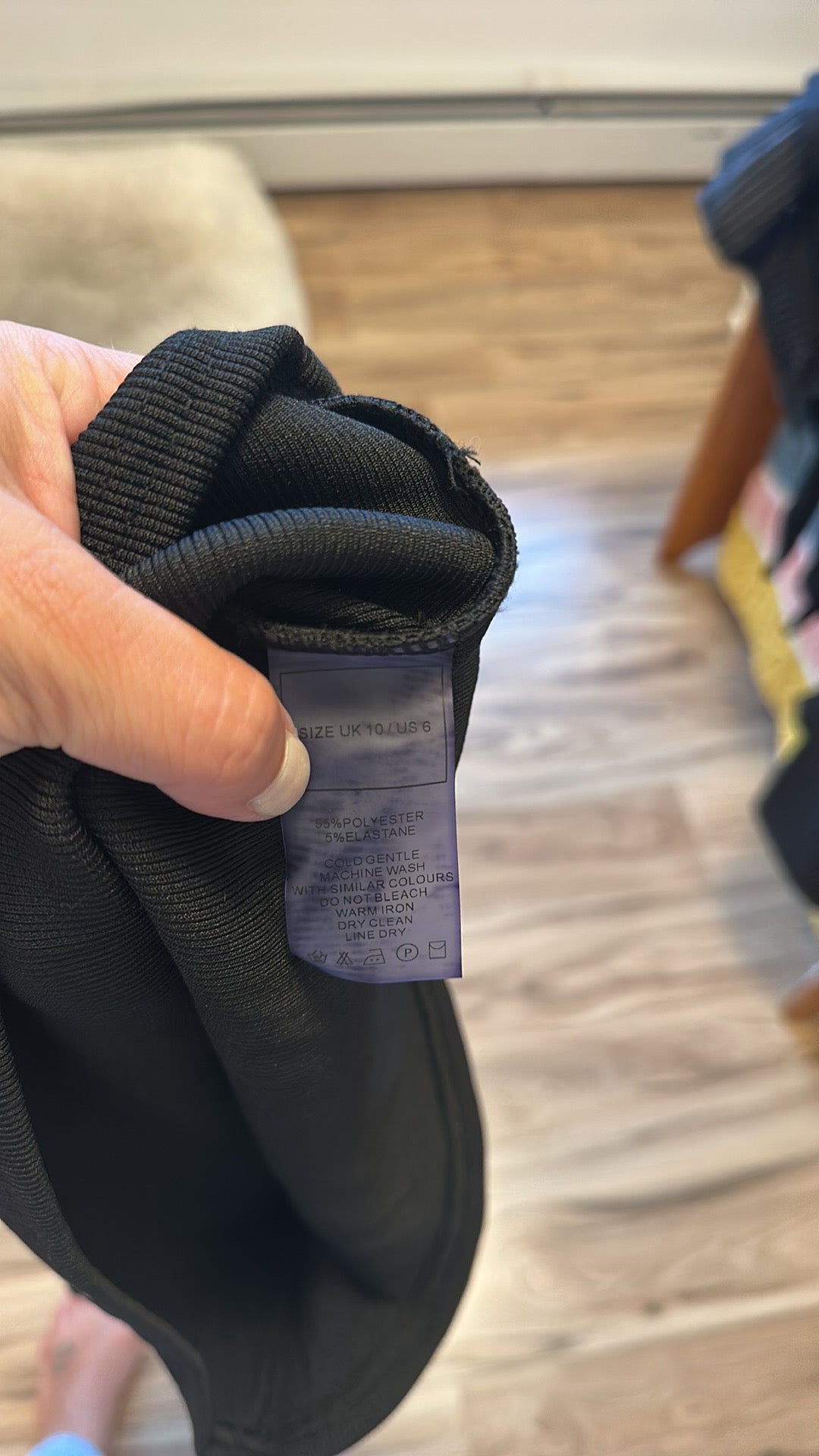 NWT Maniere De Voir Black Cut Out Ribbed Dress - Size 6