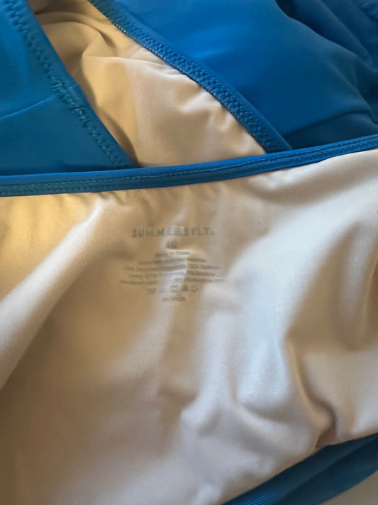 Summersalt The Causeway Blue Atlantic Cross back Swimsuit | Size 10