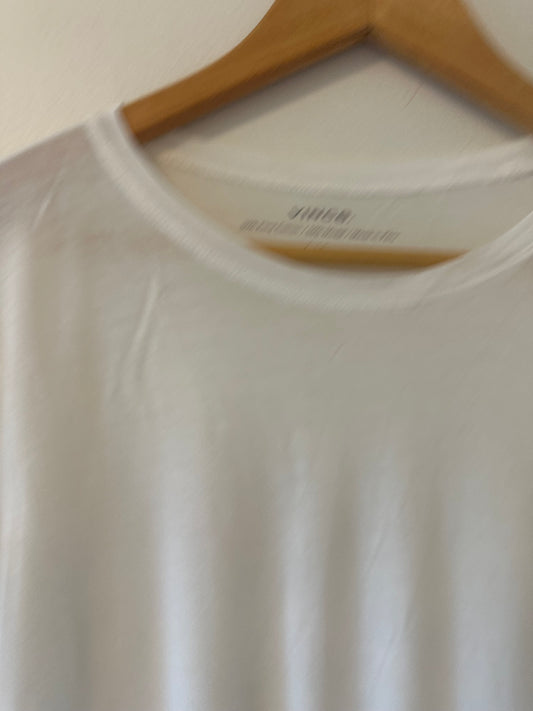 Vince White Pima Cotton and Modal Short Sleeve T-Shirt - Size Large