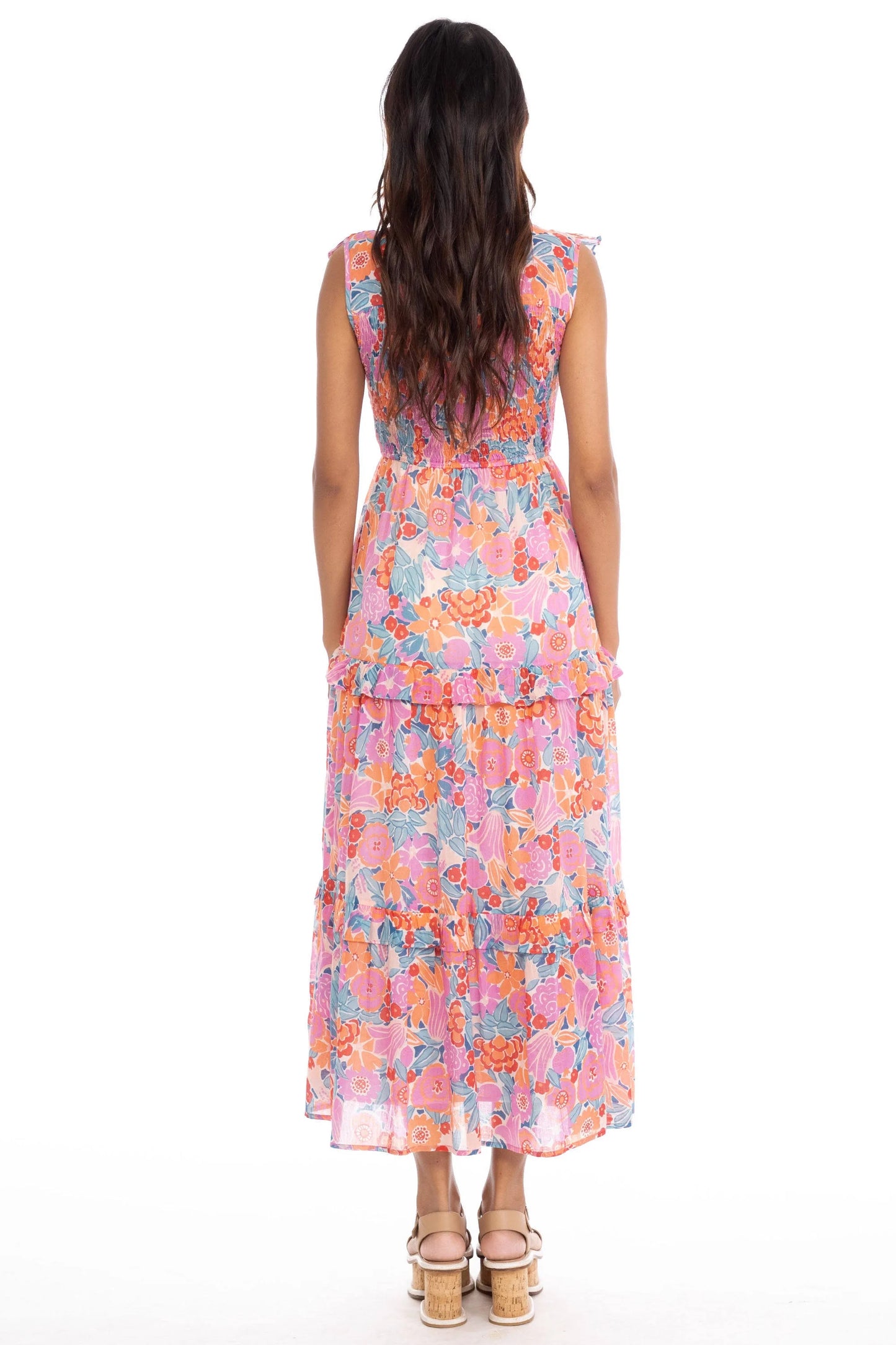 Banjanan Iris Midi Dress in Bloomsberry Dawn - Size XS