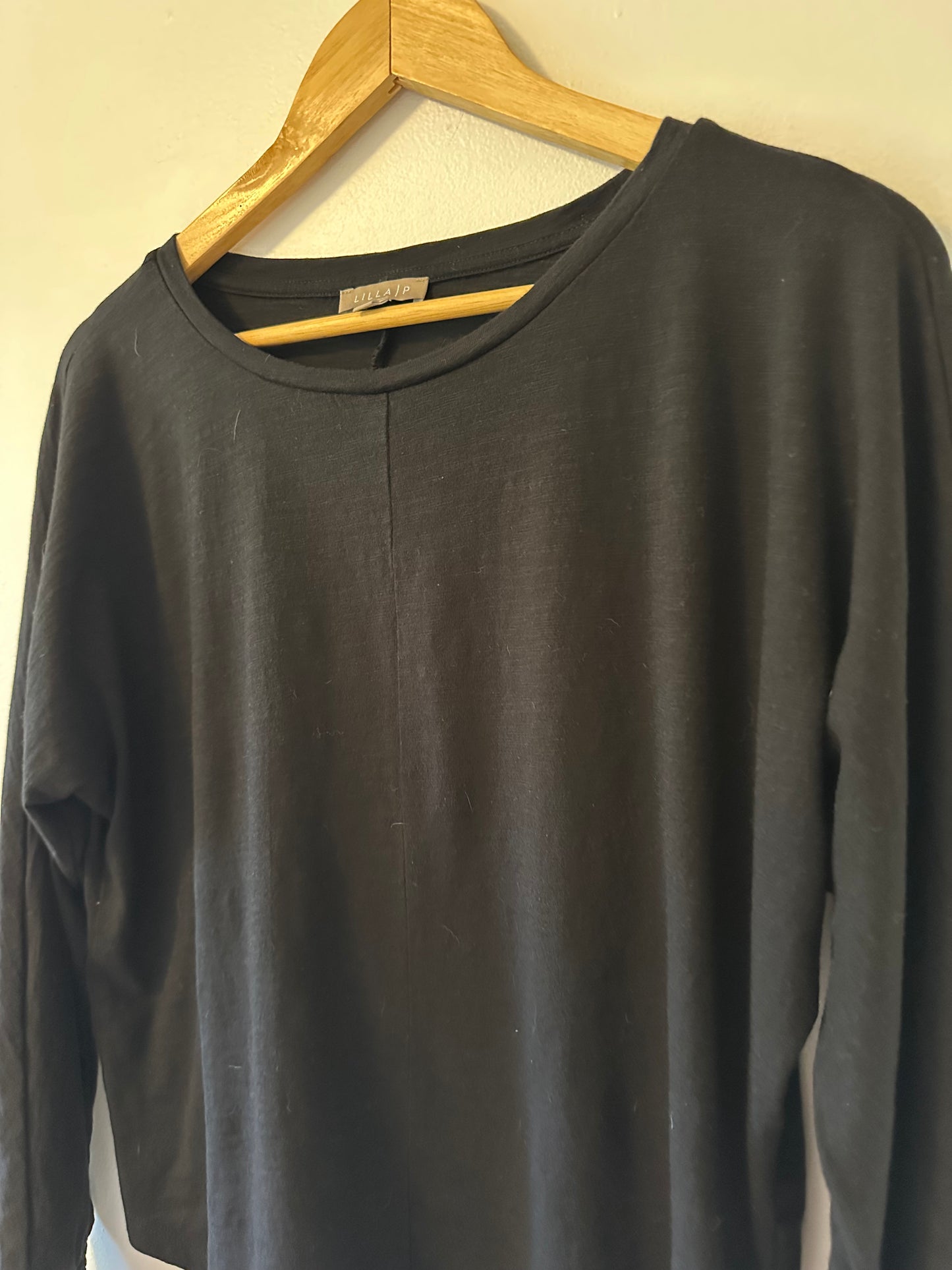 Lilla P Black Dolman Sleeve Tee | Size Small