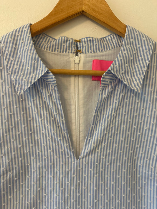 Lilly Pulitzer Ginger Seersucker Shirtdress - Size Large