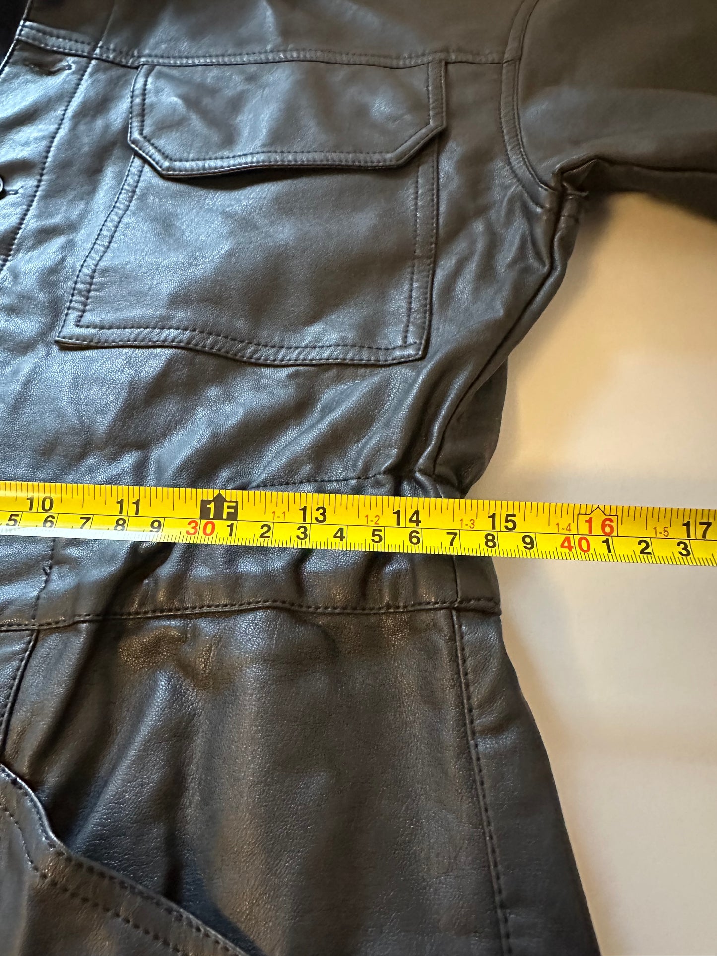 NWT Free People Liaison Black Faux Leather Jumpsuit | Size Small