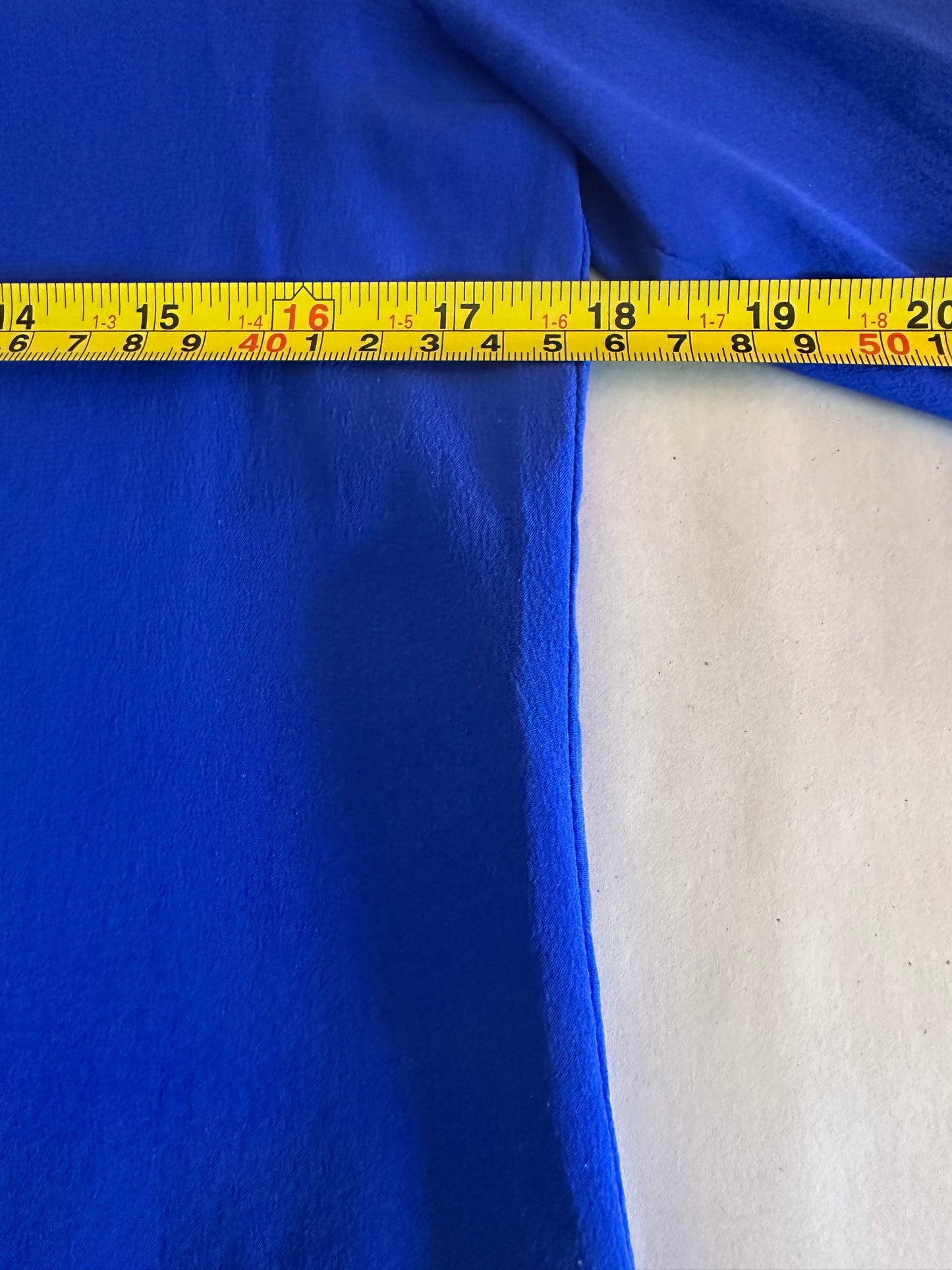 Ellie Kai Notch Neck Blue Silk Blouse - Size 2