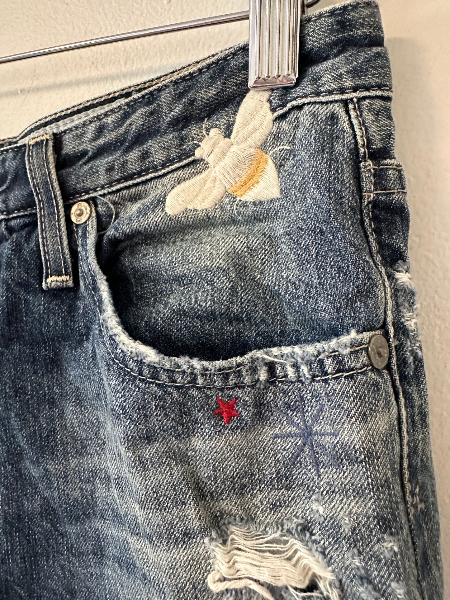 AG Adriano Goldschmied Phoebe in 23 Years Woven Dreams Embroidered Jeans
