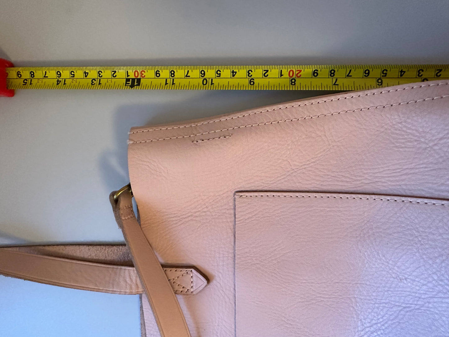 Madewell Blush Pink Open Top Leather Tote Bag