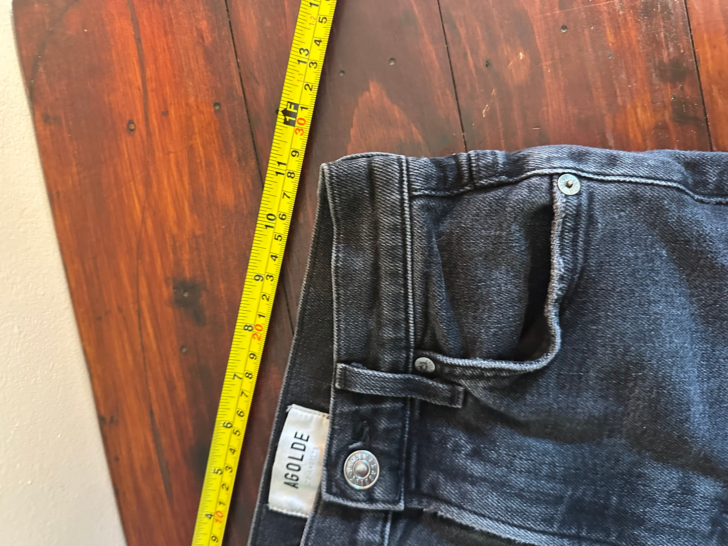 Agolde High Rise Black Pinch Waist Skinny Jeans - Size 24