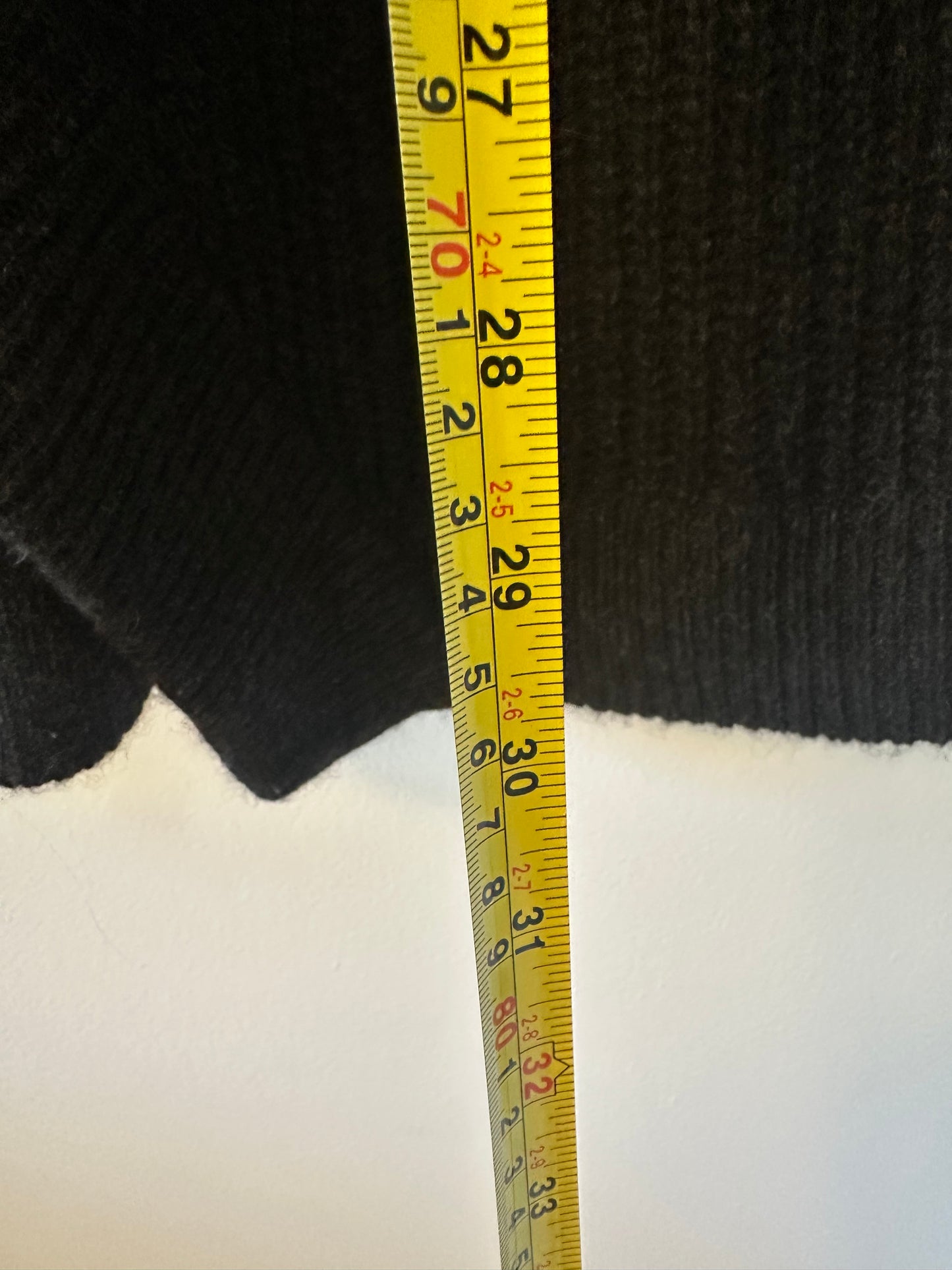 Eileen Fisher Black Wool Cardigan with Leather Details | Size XS