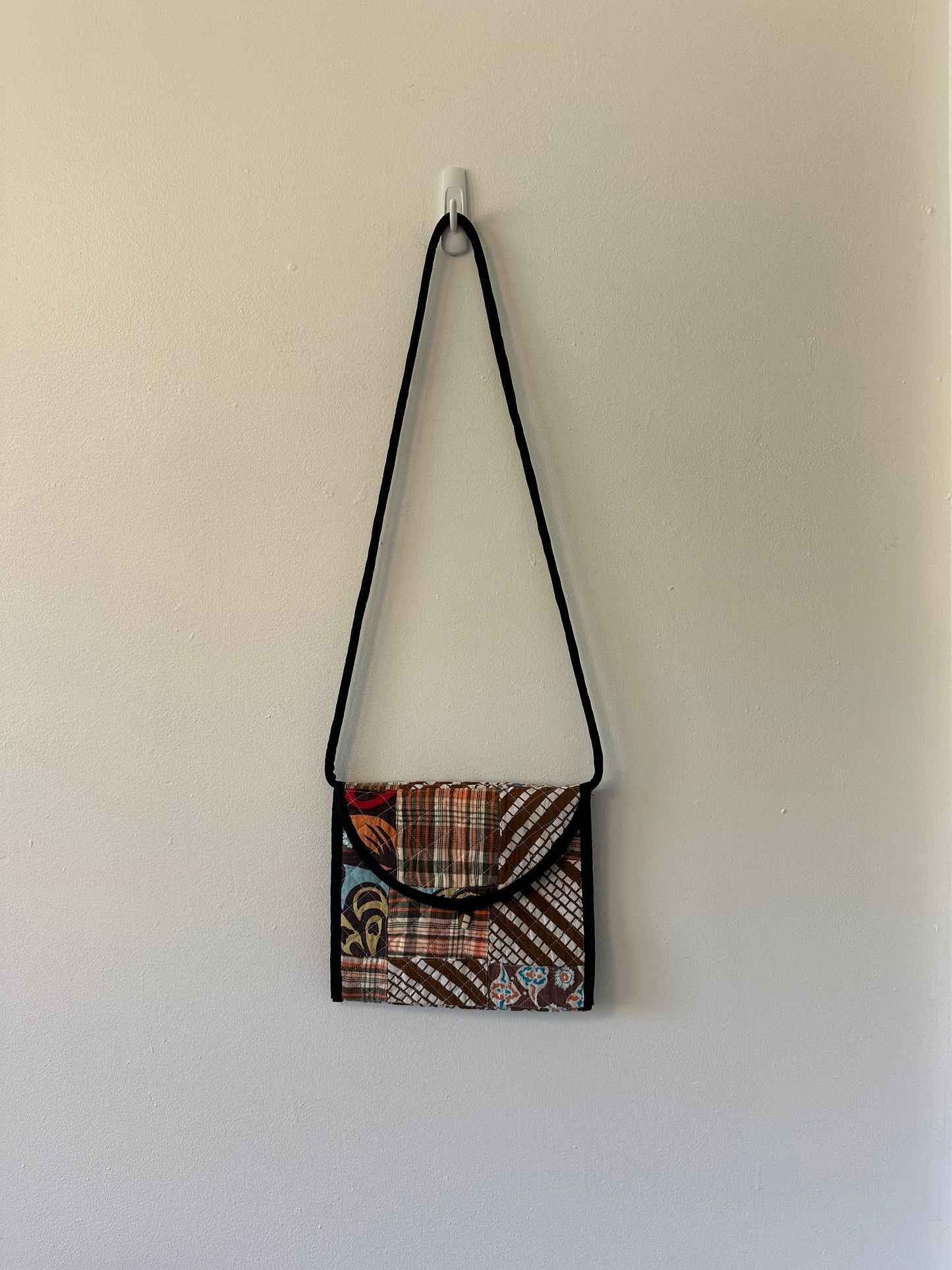 Batsheva Brown Plaid Double Sided Cloth Bag