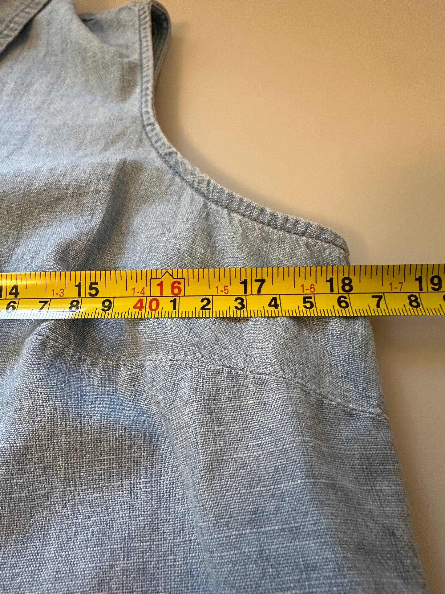 J. Crew Women's Blue Sleeveless Button Down Cotton Shirt | Size Small