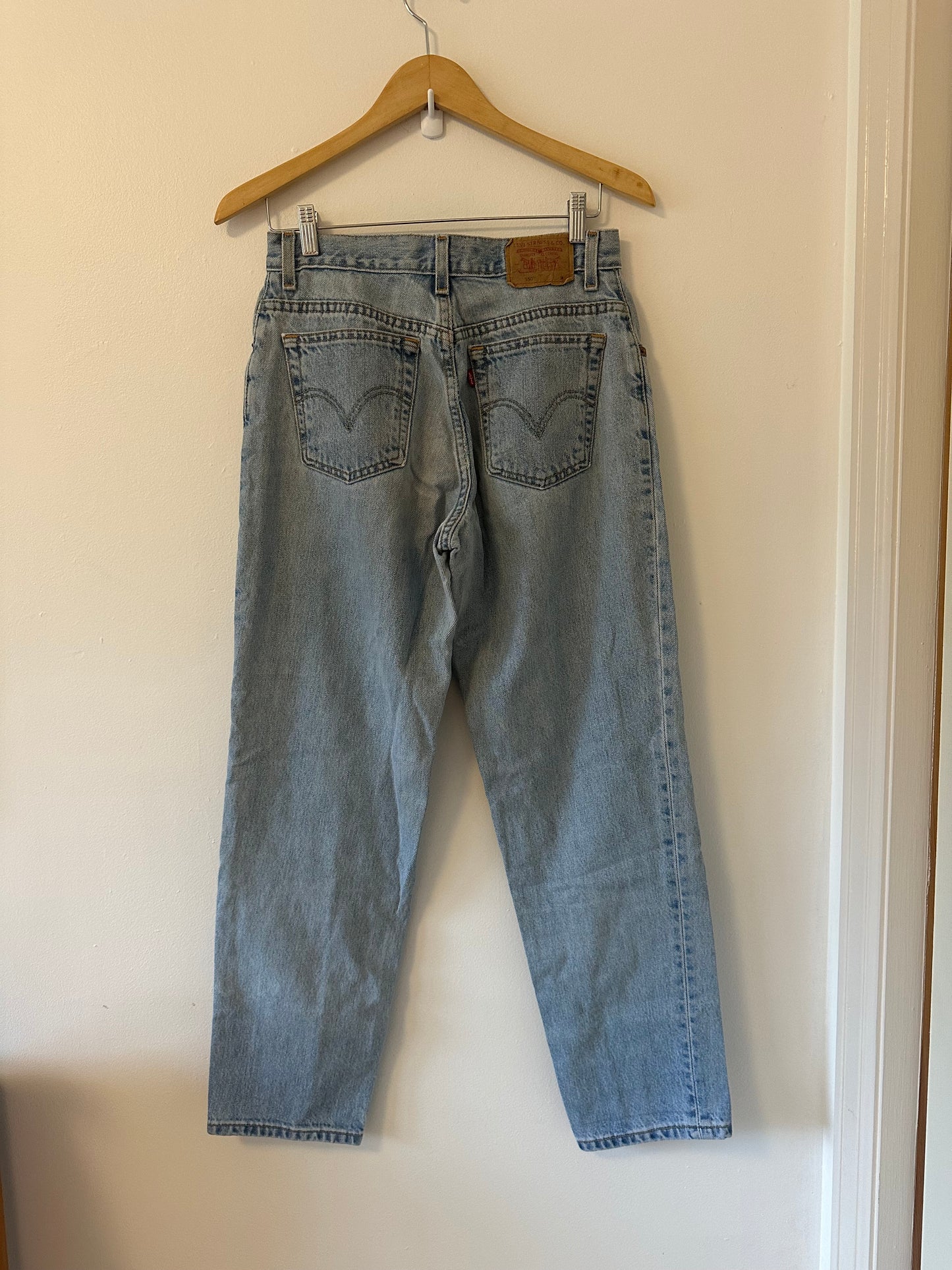 Levi's Vintage High Rise Light Blue Women's 550 Cotton Jeans | Size 10