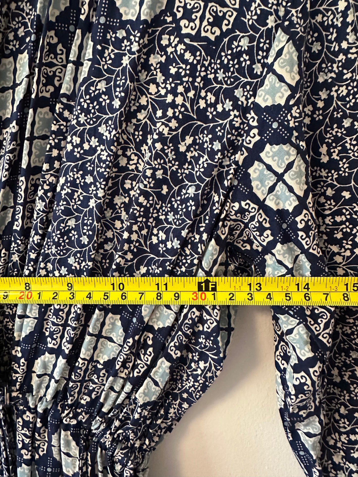 NWT Natalie Martin NAT Nico Navy and White Floral Maxi Dress | Size Small