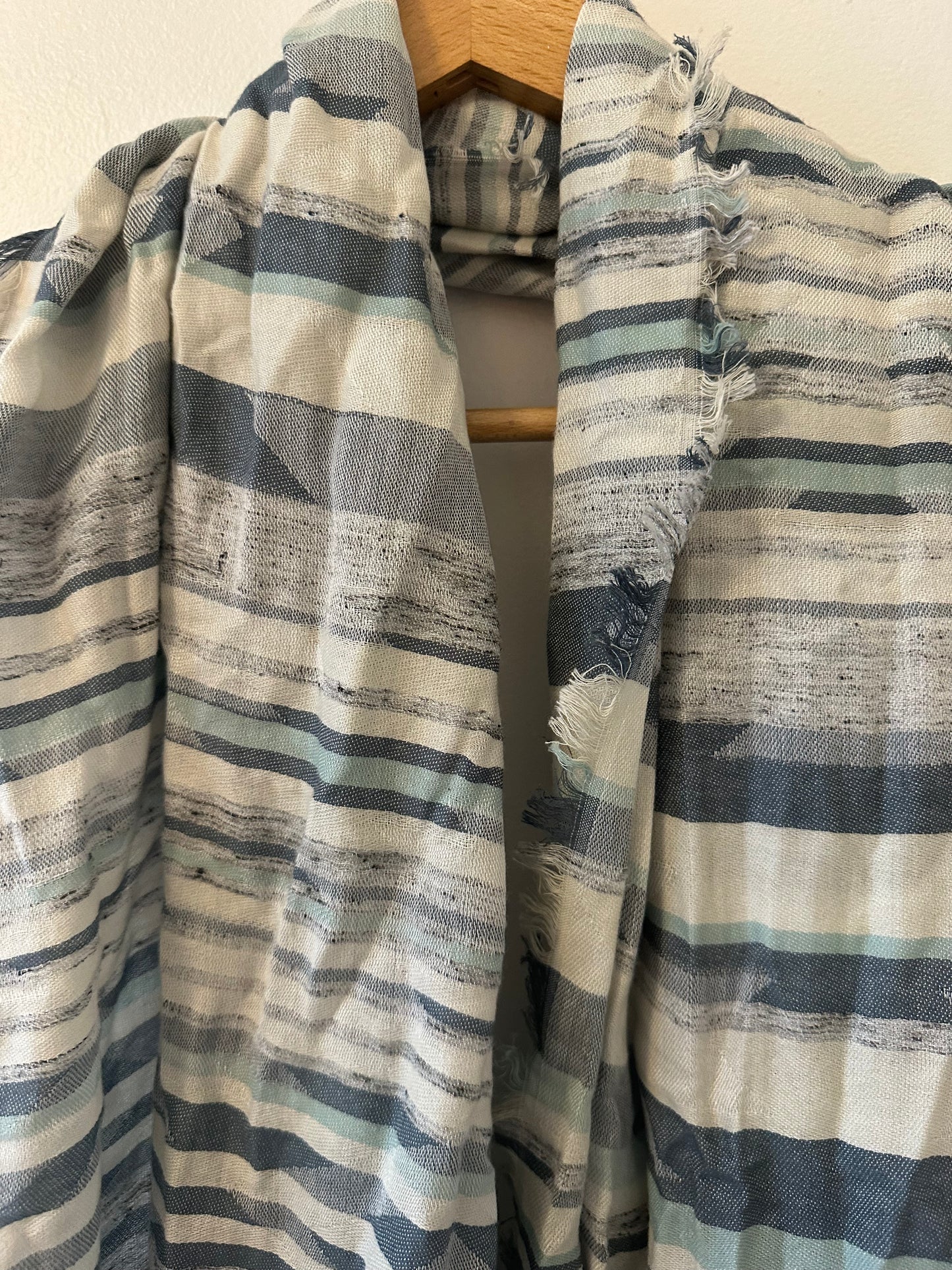 Blue Stripe Lightweight Shawl / Scarf