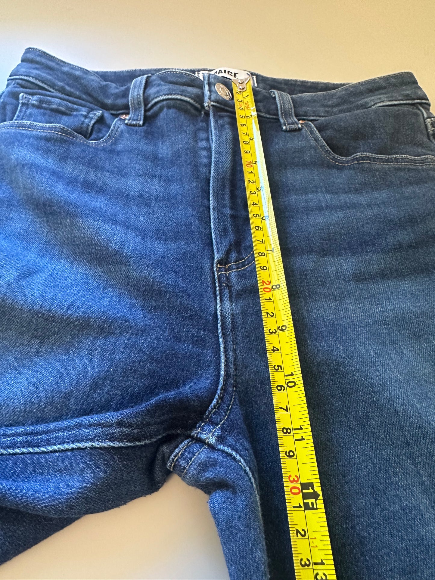 PAIGE High Rise Gemma Dark Blue Skinny Jeans | Size 28