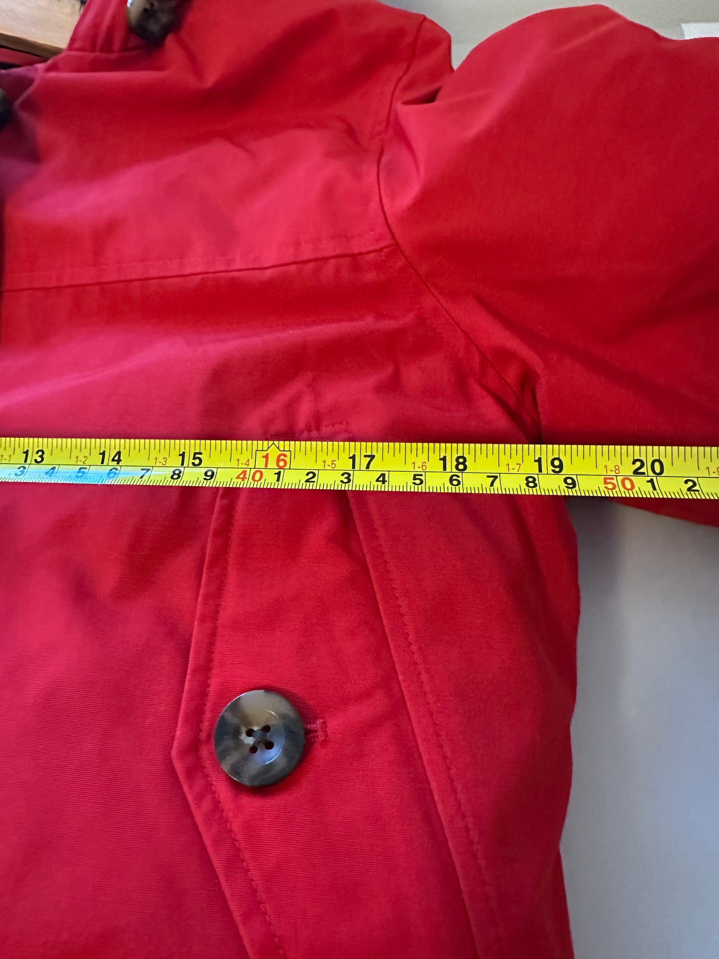 Woolrich Arctic Red Hooded Parka with Coyote Fur Trim | Size XS